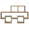 vidaXL &Eacute;tag&egrave;re Murale avec &eacute;tag&egrave;re ch&ecirc;ne artisanal 82 x 15 x 51 cm
