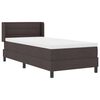 vidaXL Lit &agrave; ressorts avec matelas Marron fonc&eacute; 190 x 90 cm Polyester