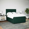 vidaXL Sommier &agrave; lattes de lit et matelas Vert fonc&eacute; 140x190cm Velours