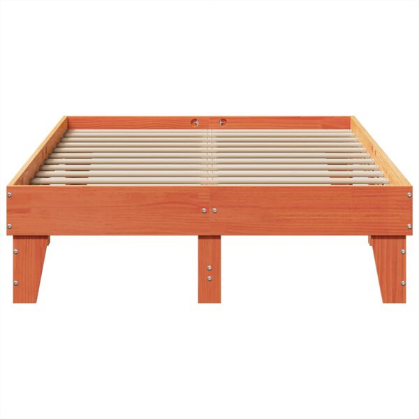 vidaXL Cadre de lit sans matelas cire marron 120x200cm bois pin massif