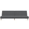vidaXL Canap&eacute;-lit &agrave; 2 places avec repose-pied Gris clair Tissu