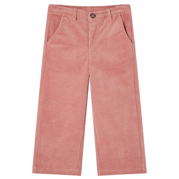 Pantalons pour enfants velours c&ocirc;tel&eacute; rose ancien 140