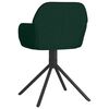 vidaXL Chaises pivotantes &agrave; manger lot de 2 Vert fonc&eacute; Velours