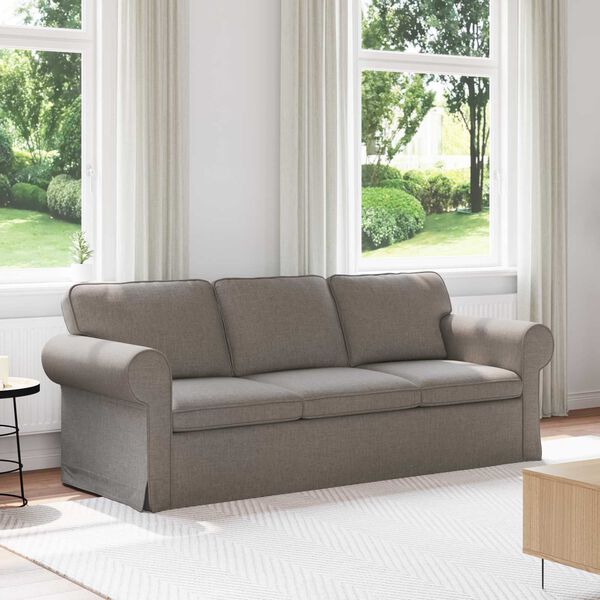 vidaXL Canap&eacute; 180cm Taupe M&eacute;tал