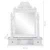 vidaXL Coiffeuse avec miroir pivotant rectangulaire MDF