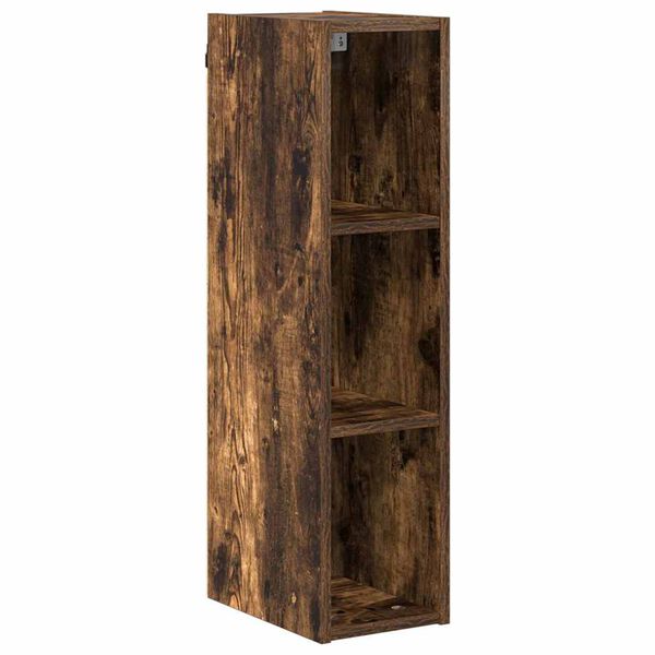 vidaXL Armoire suspendue avec stockage Ch&ecirc;ne fum&eacute; 20 x 29,5 x 80 cm
