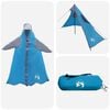 vidaXL Poncho de pluie 2-en-1 avec capuche Bleu 262 x 126 x 130 cm