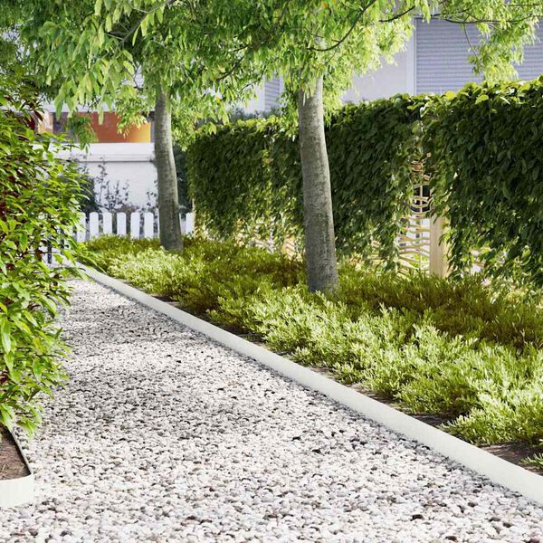 vidaXL Bordure de Pelouse 20 pcs Blanc 100 x 0.05 x 20 cm