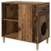 vidaXL Maison pour chat Bois ancien 72 x 42,5 x 70 cm