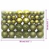 vidaXL Boules de Noël 100 pcs vert clair 3 / 4 / 6 cm
