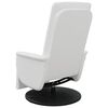 vidaXL Fauteuil inclinable avec repose-pieds blanc similicuir
