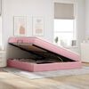 vidaXL Lit avec rangement et matelas Rose 180 x 200 cm Velours