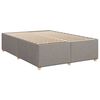 vidaXL Sommier &agrave; lattes de lit avec matelas Taupe 140x200 cm Tissu