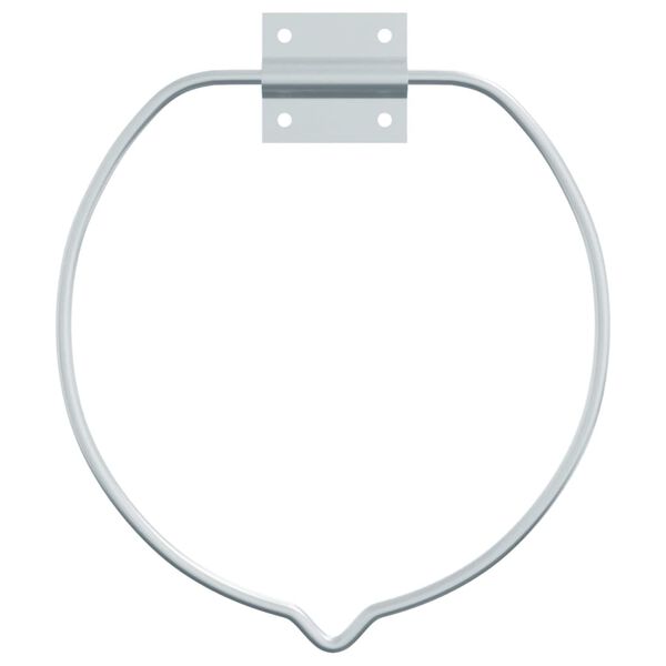 vidaXL Porte-seau mural argent&eacute; acier