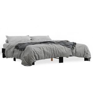 vidaXL Cadre de lit sans matelas noir 200x200 cm