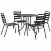 vidaXL Ensemble de chaises de jardin empilables 5 pcs anthracite