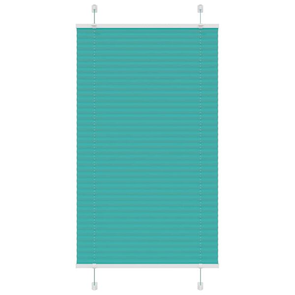 vidaXL Store pliss&eacute; vert p&eacute;trole 70x150 cm largeur du tissu 69,4 cm