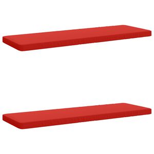 vidaXL Coussins de banc 2 pi&egrave;ces VUGHT 2 pc 100 % polyester Rouge