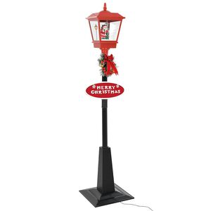 vidaXL Lampadaire de No&euml;l avec P&egrave;re No&euml;l 180 cm LED