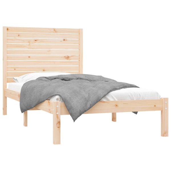 vidaXL Cadre de lit sans matelas 90x200 cm bois massif