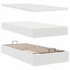 VidaXL Cadre de lit ottoman avec matelas blanc 160x200 cm similicuir