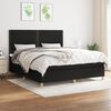 vidaXL Sommier &agrave; lattes de lit avec matelas Noir 180x200 cm Tissu