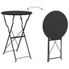 vidaXL Table bistrot Anthracite Ø50x71 cm Acier revêtu de poudre