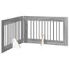 vidaXL Porte de chien pliable avec supports 2 pcs Sonoma gris 200,5 cm