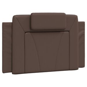 vidaXL Coussin de t&ecirc;te de lit Viana marron 80 cm similicuir