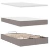 VidaXL Cadre de lit ottoman avec matelas taupe 120x190 cm tissu