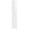 vidaXL Armoires &agrave; CD 2 pcs Blanc brillant 21x16x93,5 cm