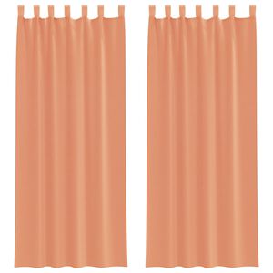 vidaXL Rideaux en voile avec boucles 2 pcs terre cuite 140x260 cm