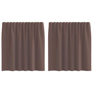 vidaXL Rideaux en voile avec passants 2 pcs marron