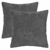 vidaXL Housse de coussin 2 pc HEERLEN Gris fonc&eacute; 45 x 45 cm