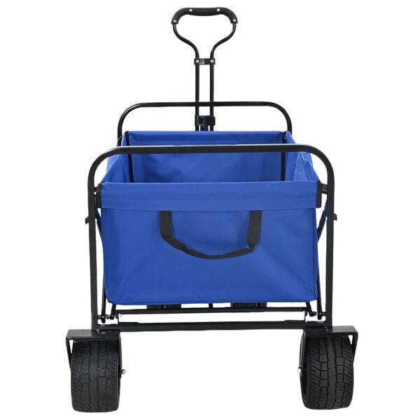 vidaXL Chariot &agrave; Main Pliable Bleu 89 x 63 x 96 cm