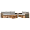vidaXL Ensemble de canap&eacute;s d'ext&eacute;rieur 6 pcs Naturel et gris clair