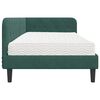 vidaXL Cadre de lit d'angle Vert fonc&eacute; 90 x 200 cm Velours
