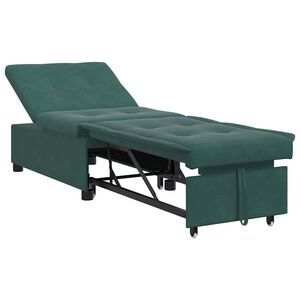 vidaXL Canap&eacute;-Lit Vert fonc&eacute; 194 x 67 x 82 cm Velours