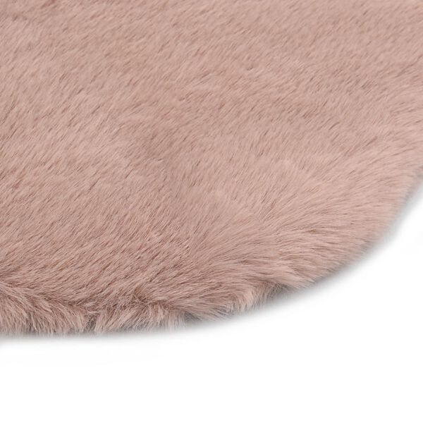 vidaXL Tapis 65 x 95 cm Fausse fourrure de lapin Vieux rose