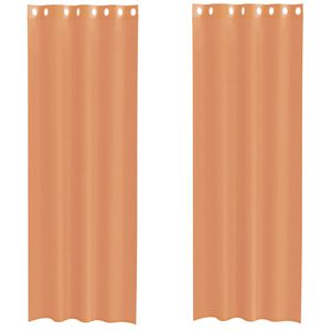 vidaXL Rideaux en voile avec &oelig;illets 2 pcs terre cuite
