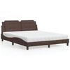 vidaXL Lit avec matelas Zadar marron 160x200 cm similicuir