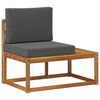 vidaXL Canap&eacute; d'ext&eacute;rieur en bout avec coussin Naturel et Anthracite