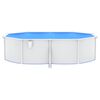 vidaXL Piscine ovale avec parois en acier 490x360x120 cm Blanc