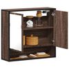 vidaXL Armoire &agrave; miroir de salle de bain ch&ecirc;ne marron bois ing&eacute;nierie