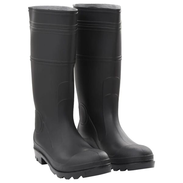vidaXL Bottes de pluie noir taille 46 PVC