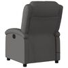 vidaXL Fauteuil de massage inclinable gris cuir v&eacute;ritable