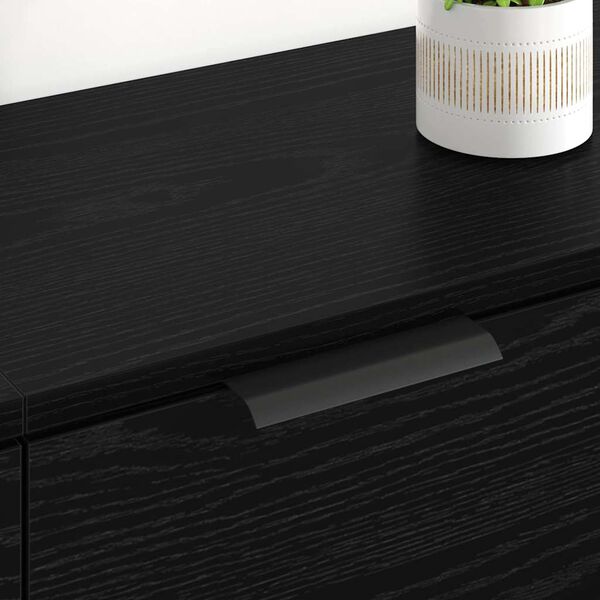 vidaXL Buffets 2 pcs Ch&ecirc;ne noir 60 x 30 x 70 cm Bois d'ing&eacute;nierie