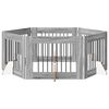 vidaXL Portillon pour chien avec supports 6 pcs Sonoma gris 80 x 60 cm