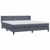 vidaXL Sommier &agrave; lattes de lit et matelas gris fonc&eacute; 180x210cm velours
