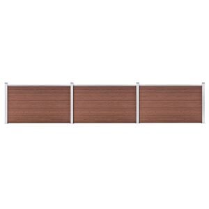 vidaXL Cl&ocirc;ture de jardin WPC 526x106 cm Marron